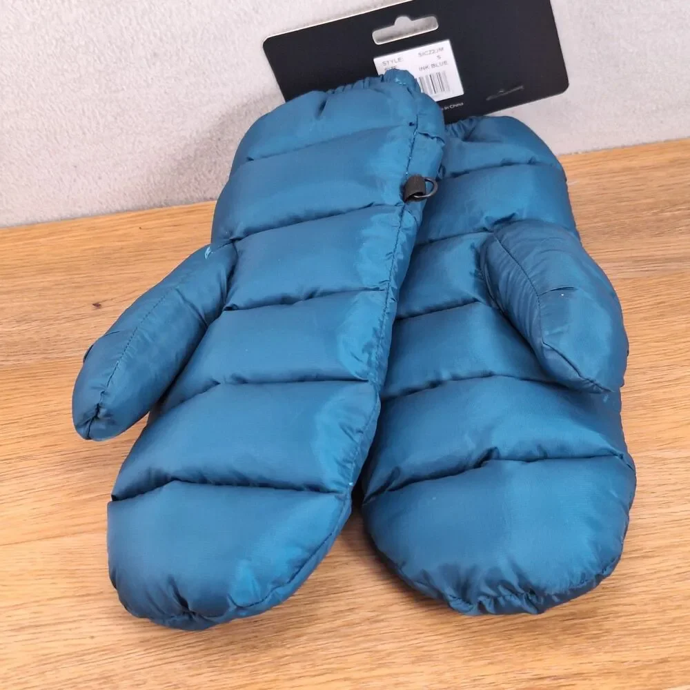 Stoic Primaloft Insulated Puffer Mittens Gloves Small Blue Water Resistant NWT
